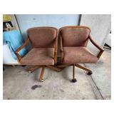 CTD211- Vintage Wooden Swiverl Chairs