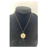 CTD301-18k Necklace With Jade Pendant