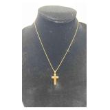 CTD303-14k Gold Cross And Chain