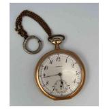 CTD306-Rare Vintage Howard Co Gold Pocket Watch