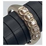 CTD308-14K White Gold Diamond Wedding Band