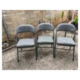 CTD195- (3) Metal Foldable Chairs