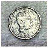 SST353 - 1883 Hawaii King Kamehameha 10 cents Silver Dime