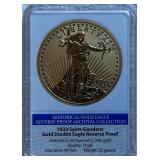 SST363 - 1933 Saint-Gaudens Double Eagle Reverse Proof Coin. 24k Gold LAYERED