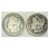 SST367 - A Pair of New Orleans (O) Minted Morgan Silver dollars