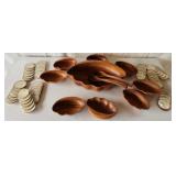 MMS196 - Wooden Salad Service And Coasters