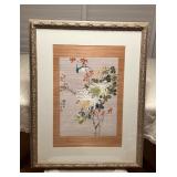 MTH001 Framed Original Asian Painting Of A Bird