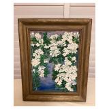 MTH004 Framed Original Painting Of Stephanotis Flowers