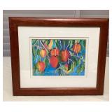 MTH035 Koa Framed Giclee Art Print Of Mangoes By Jocelyn Cheng