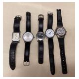 MTH046 Five Men’s Watches With Black Bands