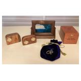 MTH056 Koa & Norfolk Pine Wood Clocks, Exotic Sands Art, Cigar Box & More!