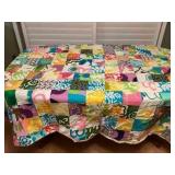 MTH069 Vintage Hawaiian Patchwork Quilt Blanket