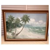 MTH116 Framed Original Seascape Painting 