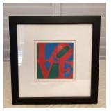MTH118 Framed “LOVE, 1966” Picture By Robert Indiana