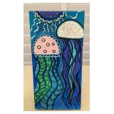 MTH133 Original Painting Of Jellyfish On Canvas 