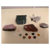 MTH173 Rock Specimens & Polished Heart Stones
