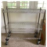 MMM020 Metal Wire Rolling Shelf Rack