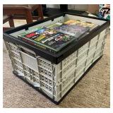 MMM084- Collapsable Plastic Box And Various Dvds