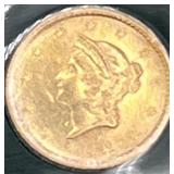 MMM205-America’s 1st $1 Gold Coin-1852 Liberty Head