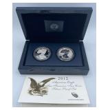 MMM223-US Mint Silver Eagle 2 Coin Proof Set