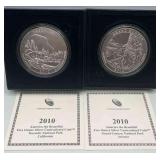 MMM265-2ea US Mint America The Beautiful Series 5 Oz Fine Silver Coin