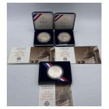 MMM280-3ea US Capitol Silver Dollars