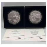 MMM296-2ea 2014, 5 Oz Fine Silver Coins America The Beautiful Series