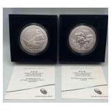 MMM310-2016 2ea 5 Oz Of Fine Silver Coins America The Beautiful Series