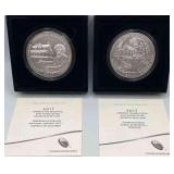 MMM321-2ea 2017, 5 Oz Fine Silver Coins America The Beautiful Series