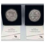 MMM325-2ea 2019, 5 Oz Fine Silver Coins America The Beautiful Series