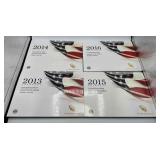 MMM331-4ea US Mint Annual Uncirculated Dollar Coin Set