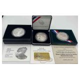MMM368-Trio Of US Mint Silver Coins
