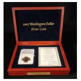 MMM456 - 2007 Washington Dollar Error Coin