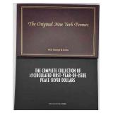 MMM379-The Complete Collection Of 1st Yr Of Issue Peace Silver Dollars And The Original New York Pen