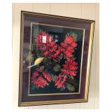 KVF004 Framed 3D Floral Art Picture 