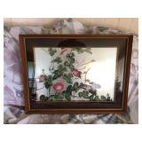 KVF012 Framed Embroidered Floral Art Picture