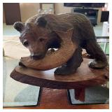 KVF039- Carved Ainu Wood Bear 