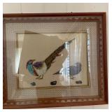 KVF044- 2d Framed And Matted Picture Of Birds 