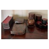 KVF079- Unique Vintage Lacquer Ware 