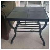 TTK062 Pair of Wrought Iron Tables with Ceramic Tile Tops