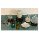 TTK064 Collectible Etched Glass Candy Jar, Dorothy Okumoto Porcelain & Glass Cups