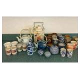 TTK084 Japanese Ceramic Teapots & Teacups 