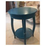 TTK092 Unique Blue Wood Side Table 