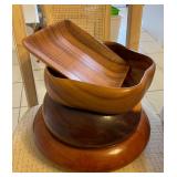 TTK095- 2 Koa Like Bowls And 2 Monkey Pod Bowls 