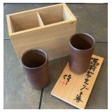 TTK101 Japanese Pottery Tea Cups 