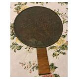 TTK111 Rare Traditional Japanese Geisha Accessory Bronze Mirror 
