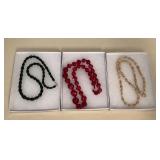 TTK133 Three Hand Beaded Necklaces New