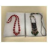 TTK134 Two Unique Beaded Necklaces New