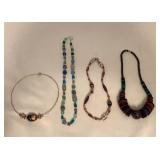 TTK137 Four Beautiful Beaded Necklaces 