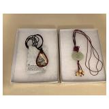 TTK141 Agate & Carved Jade Necklaces New